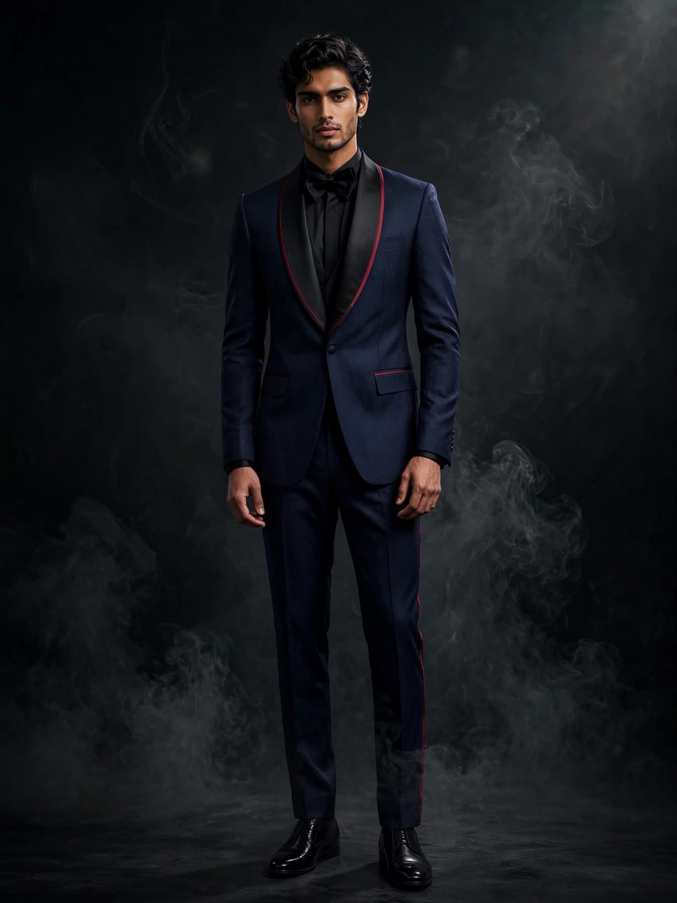 Midnight Red-Trim Tuxedo
